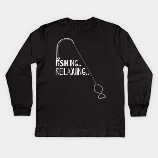 Fishing fisher design Kids Long Sleeve T-Shirt